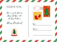 イラストクリスマスポストカード メッセージカード