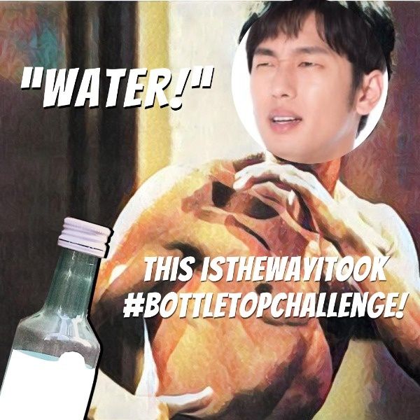meme, bruce lee, hot issue, Bottle Top Challenge Instagram Post Template