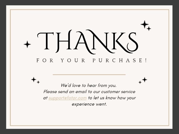 Thanks For Purchasing Card Maker Create Custom Photo Cards Online Fotor