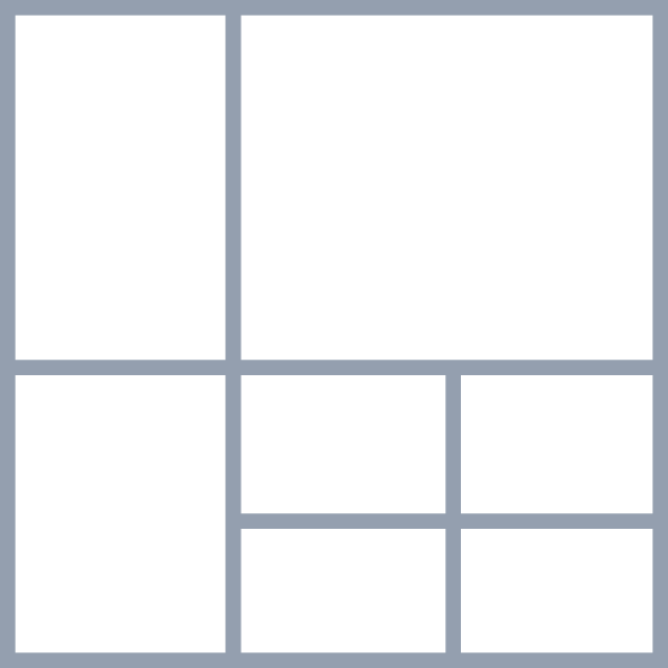 Blank 7 Grids Collage Classic Collage
