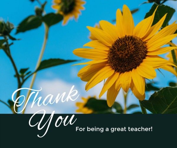appreciation, thank you, teachers, Modern Teacher's Day Facebook Post Template