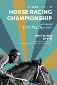 horse ride, ride, game, Horse Riding Tournament Pinterest Post Template