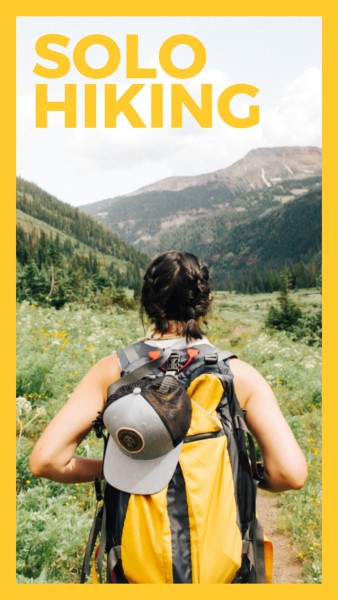 Yellow Hiking Sport Instagram Story