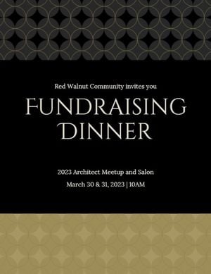 Black And Golden Fundraising Dinner Program
