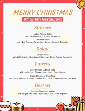 在线编辑圣诞菜单英文菜单模板 Fotor平面设计工具