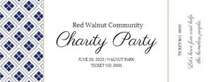 party, dinner, fundraiser, Charity Ticket Template