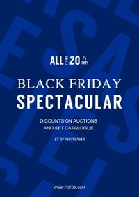 black friday, promotion, retail, Blue Watermark Sales Flyer Template