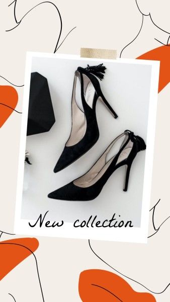 footwear, photo, social media, Women's High Heels Fashion Shoes Branding Marketing Instagram Story Template