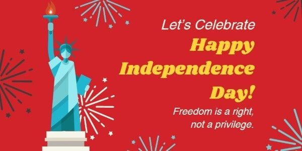 american, america, nation, Independence Day Celebration Twitter Post Template