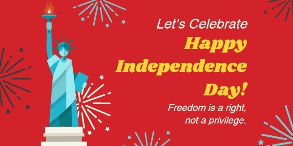 Independence Day Celebration Twitter Post