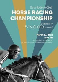 horse ride, ride, game, Horse Riding Tournament Flyer Template