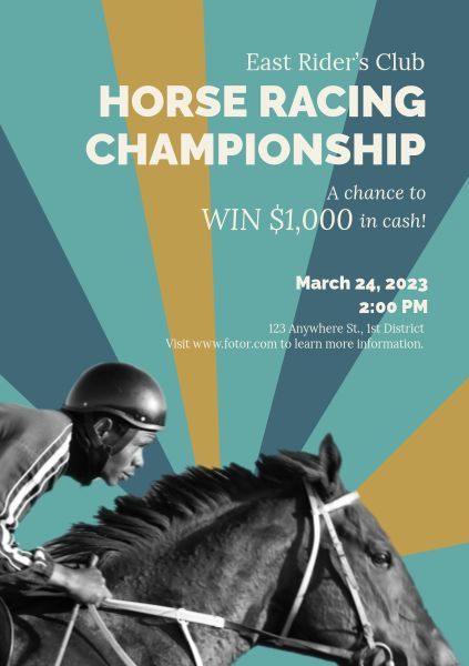 horse ride, ride, game, Horse Riding Tournament Flyer Template