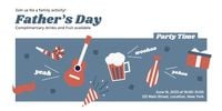 Dark Blue Father's Day Family Activity Twitter Post