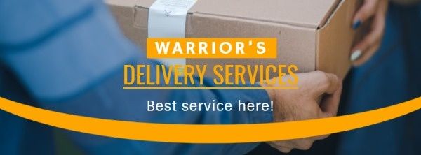 warrior, delivery services, shipping, Delivery Service Company Banner Facebook Cover Template