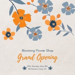 Flower Shop Grand Opening  Instagram Post