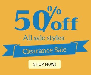 discount, promotion, store, Yellow And Blue Clearance Sale Medium Rectangle Template