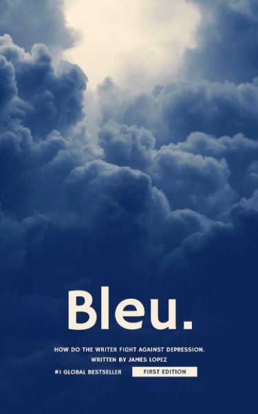 novel, life, landscape, Dark Blue Sky Book Cover Template