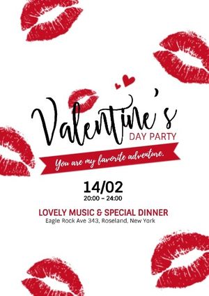 valentine day, couple, romantic, Valentine's Day Party Poster Template