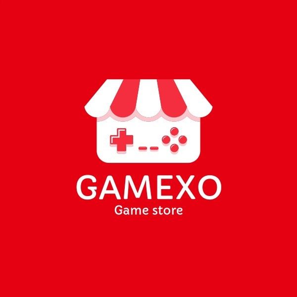 红白现代游戏店 Logo