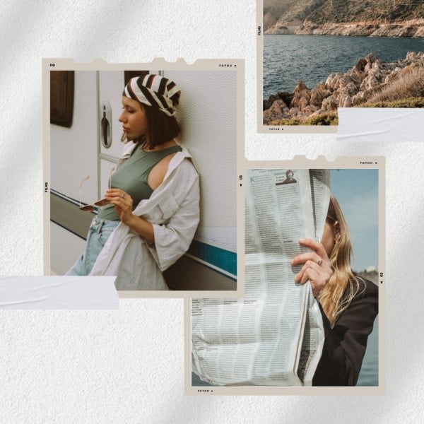 Gadis Newpaper Putih Di Tepi Laut