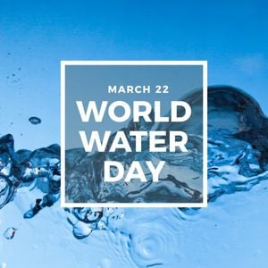 Blue Simple Photo World Water Day Instagram Post