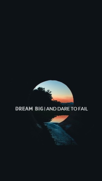 Dark Dream Quote Mobile Wallpaper