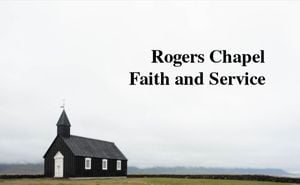 Minimal Chapel Faith And Service Business Card