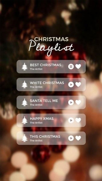 holiday, song, sound, Brown Modern Christmas Music Playlist Instagram Story Template