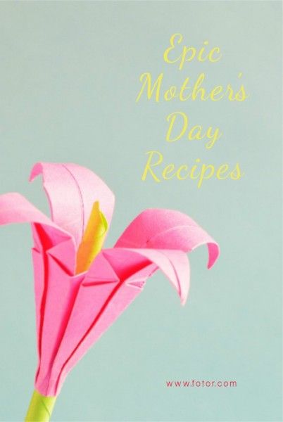 paper flower, happy, flower, Lily mother's day Pinterest Post Template