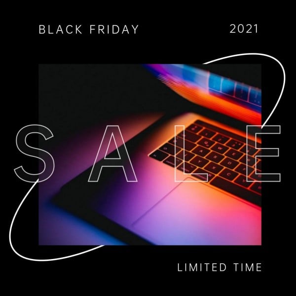 Black Electronics Black Friday Sale Instagram Post