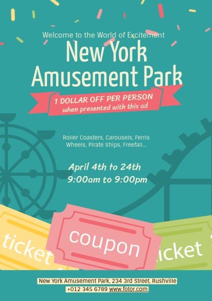 Amusement Park Ads Poster