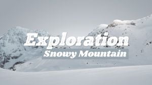 winter, cold, ice, Snowy Mountain Youtube Channel Art Template