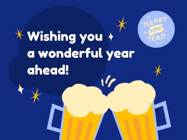 happy new year, new years, festival, New year party Card Template