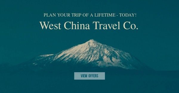 Facebook app ad,  Facebook ad,  Facebook, West China Travel Facebook App Ad Template