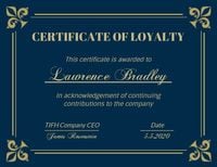 retro, vintage, classic, Dark Green Company Loyalty Certificate Template