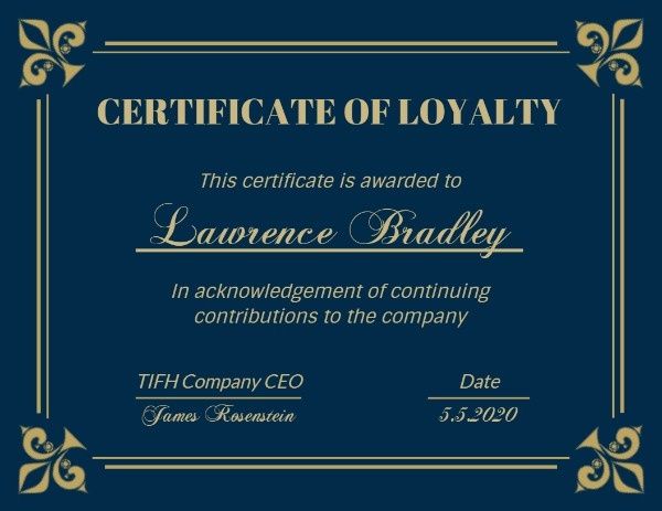 Dark Green Company Loyalty Certificate Template And Ideas For Design 