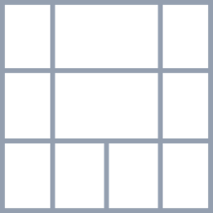 ten, picture container, Blank 10 Grids Collage Classic Collage Template