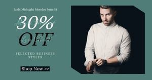 clothes, online, fashion, Men's Suit Shirt Sale Facebook Ad Medium Template