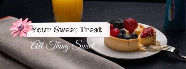 cake, dessert, dish, Black Your Sweet Treat Facebook Cover Template