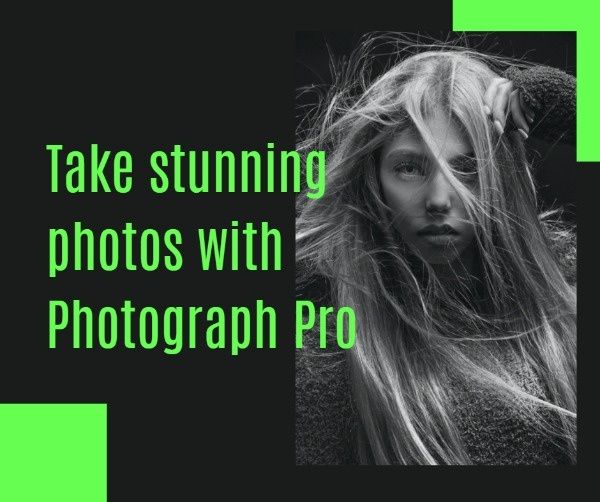 girl, fashion, simple, Take Stunning Images With Photograph Pro  Facebook Post Template