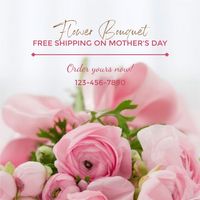 mother's day sale, sale, floral, Flowers Mother's Day Promotion Instagram Post Template