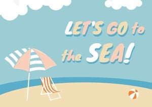sea, travel, tour, Holiday  Postcard Template