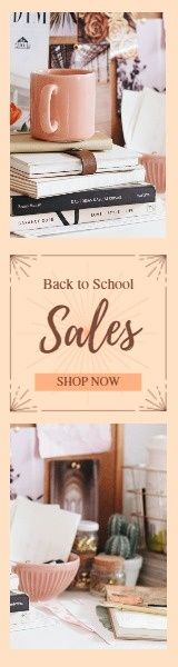 Online Back To School Sales Banner Ads Wide Skyscraper