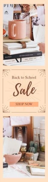 online sale, e-commerce, promotion, Online Back To School Sales Banner Ads Wide Skyscraper Template