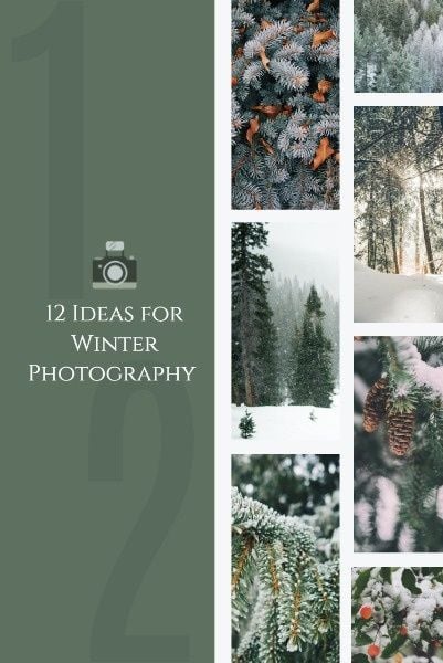 idea, guide, shoot,  Tips For Winter Photography Pinterest Post Template