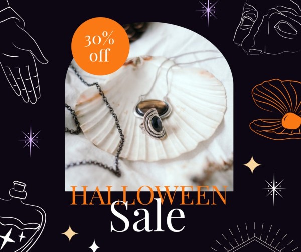 Halloween Sale Promotion Jewelry Facebook Post
