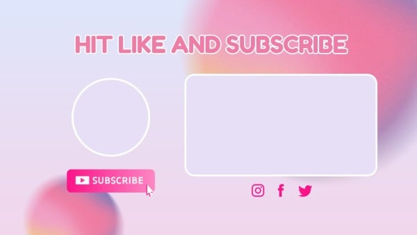 Customized Youtube End Screen Design With Youtube End Card Templates