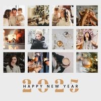 新年快乐经典拼贴画 社交拼图 1:1