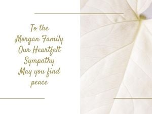 condolence, pray, wishes, White Sympathy Card Template