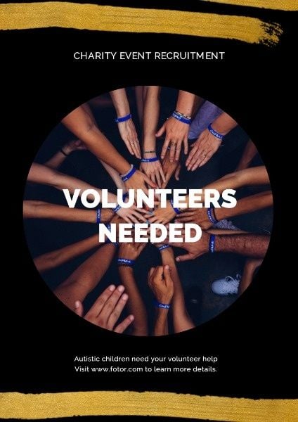 ngo, non-profit, volunteer, Cool Charity Recruitment Poster Template
